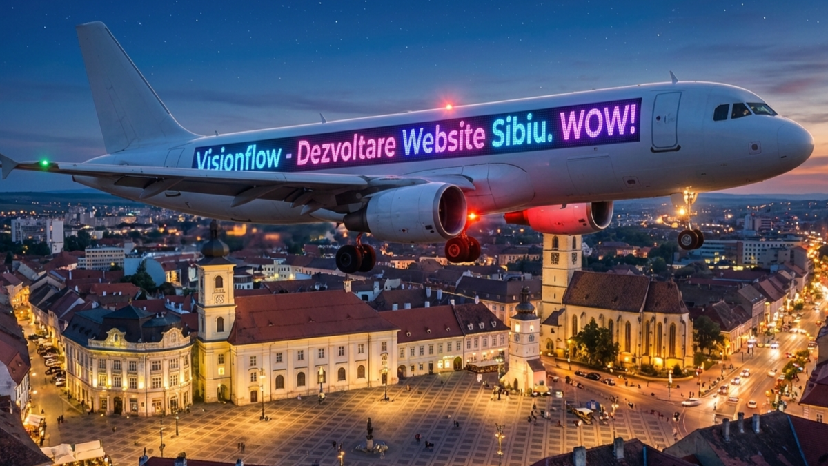Echipa VisionFlow - specialiști în creare site Sibiu și web design profesional în Sibiu